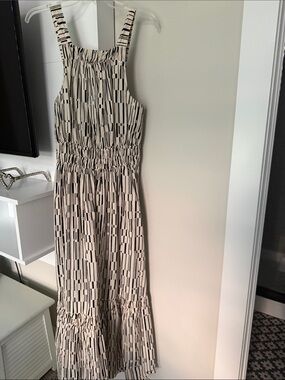 The Somerset Maxi Dress by Anthropologie Cream/Black. Size Medium.